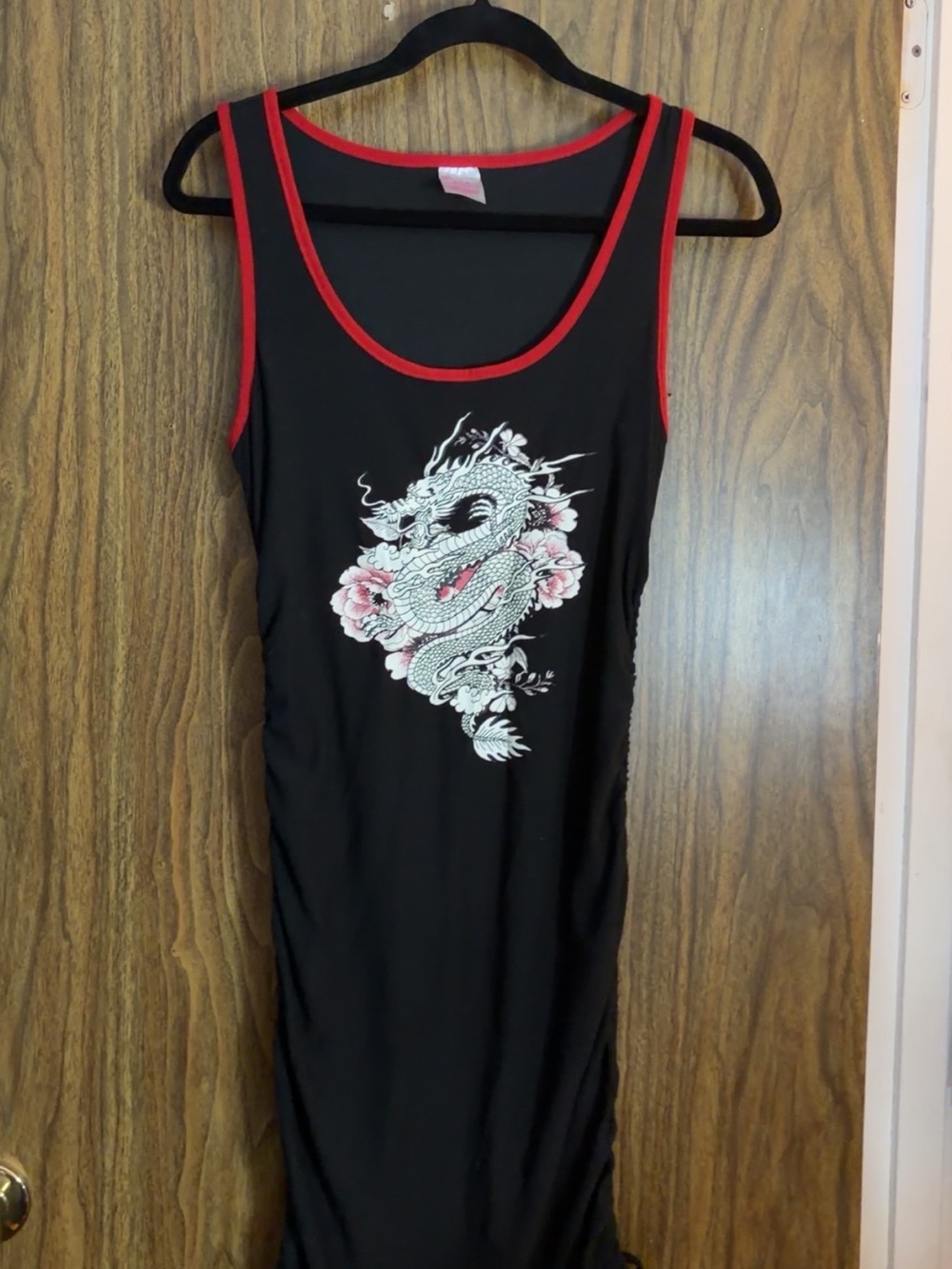 No Boundaries Black Tank Top with Red Trim